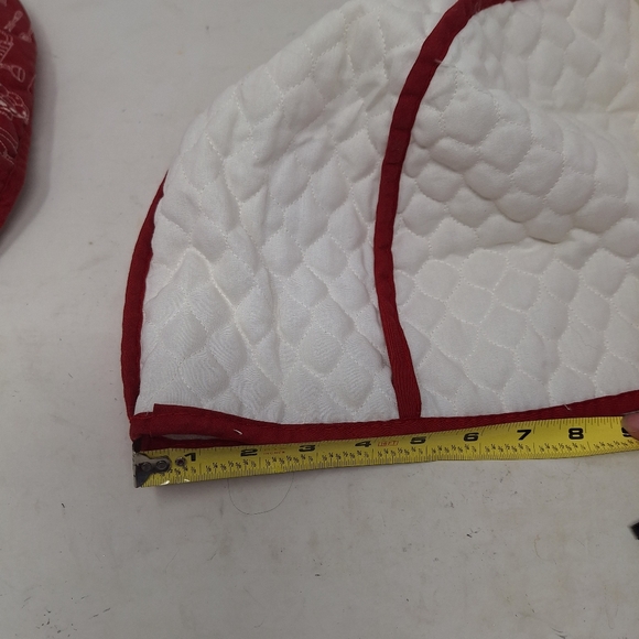 Teapot Blender Cozy Red White Chicken Country Kitchen Tool Dust Covers Quilted - Picture 10 of 12